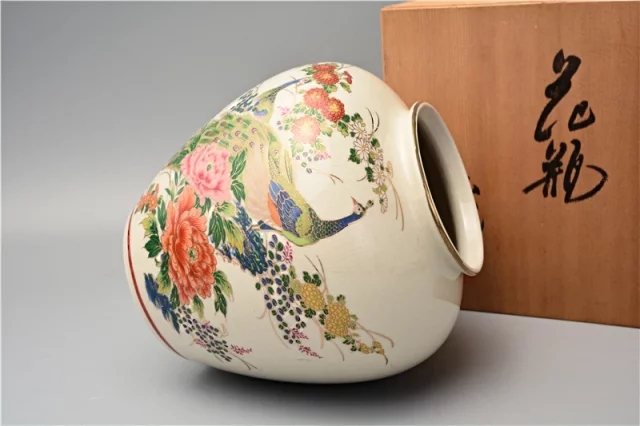 日本进口古玩-花瓶九谷烧仙龙z00178 – 凯业美术